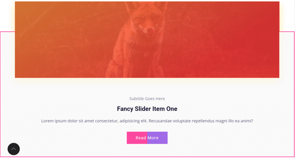 Fancy slider